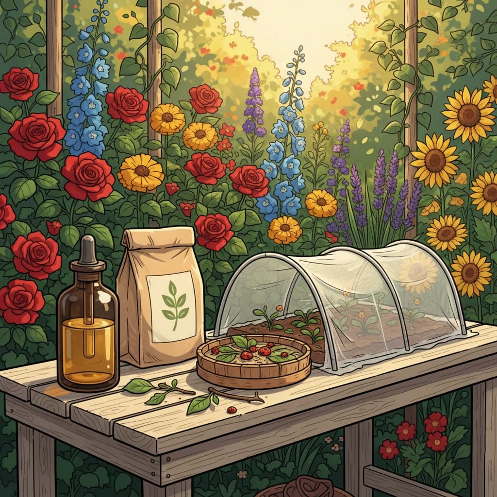 The natural pest control toolkit: neem oil, diatomaceous earth, row covers, and beneficial insects