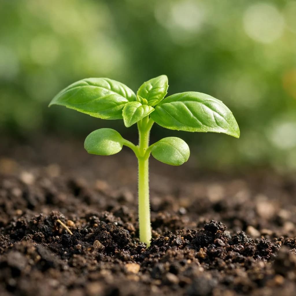 Basil seedling