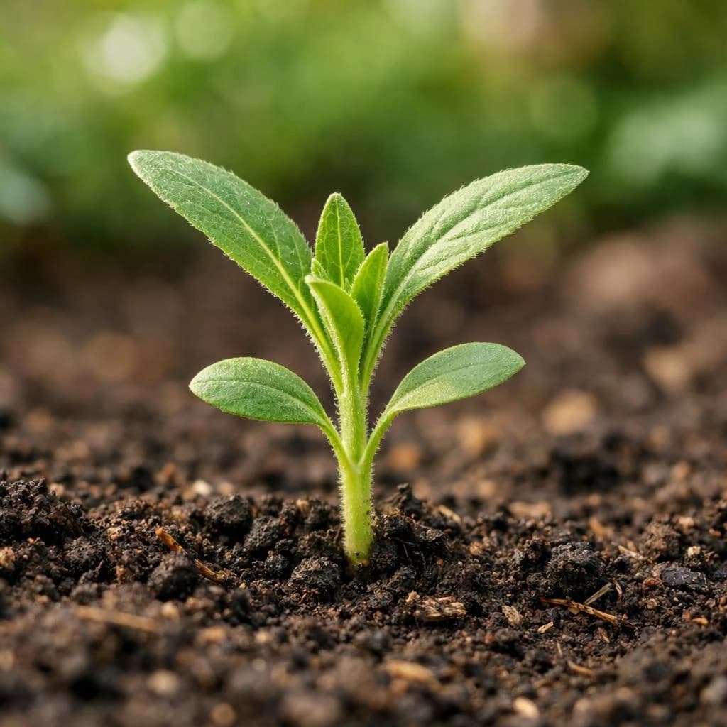 Cornflower seedling