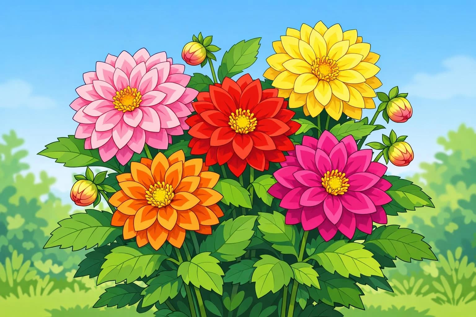 Dahlia illustration