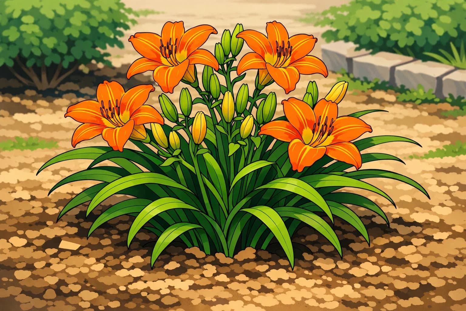 Daylily illustration