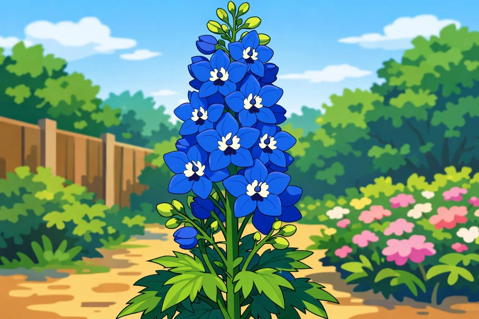 Delphinium illustration