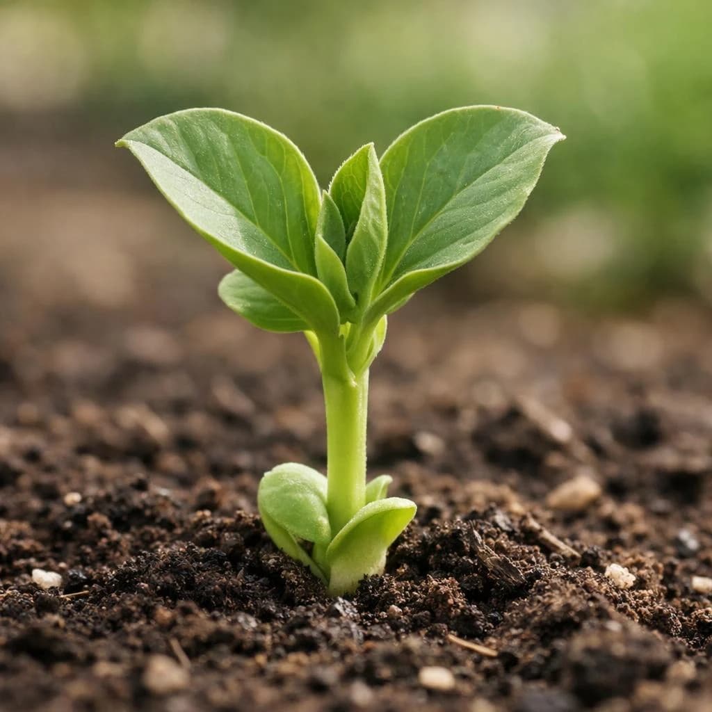 Fava Bean seedling