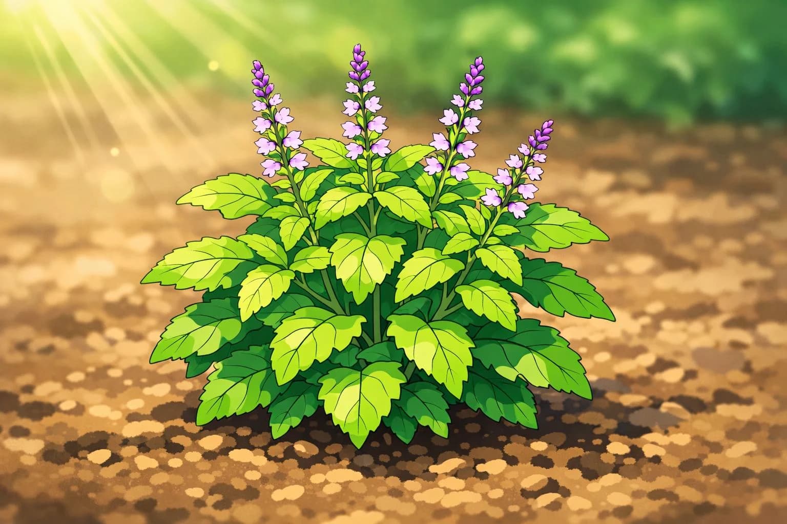 Holy Basil illustration