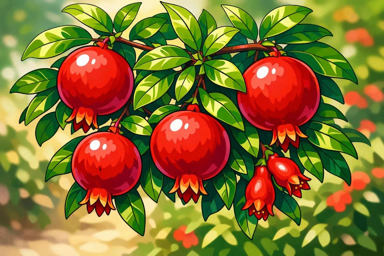 Pomegranate illustration