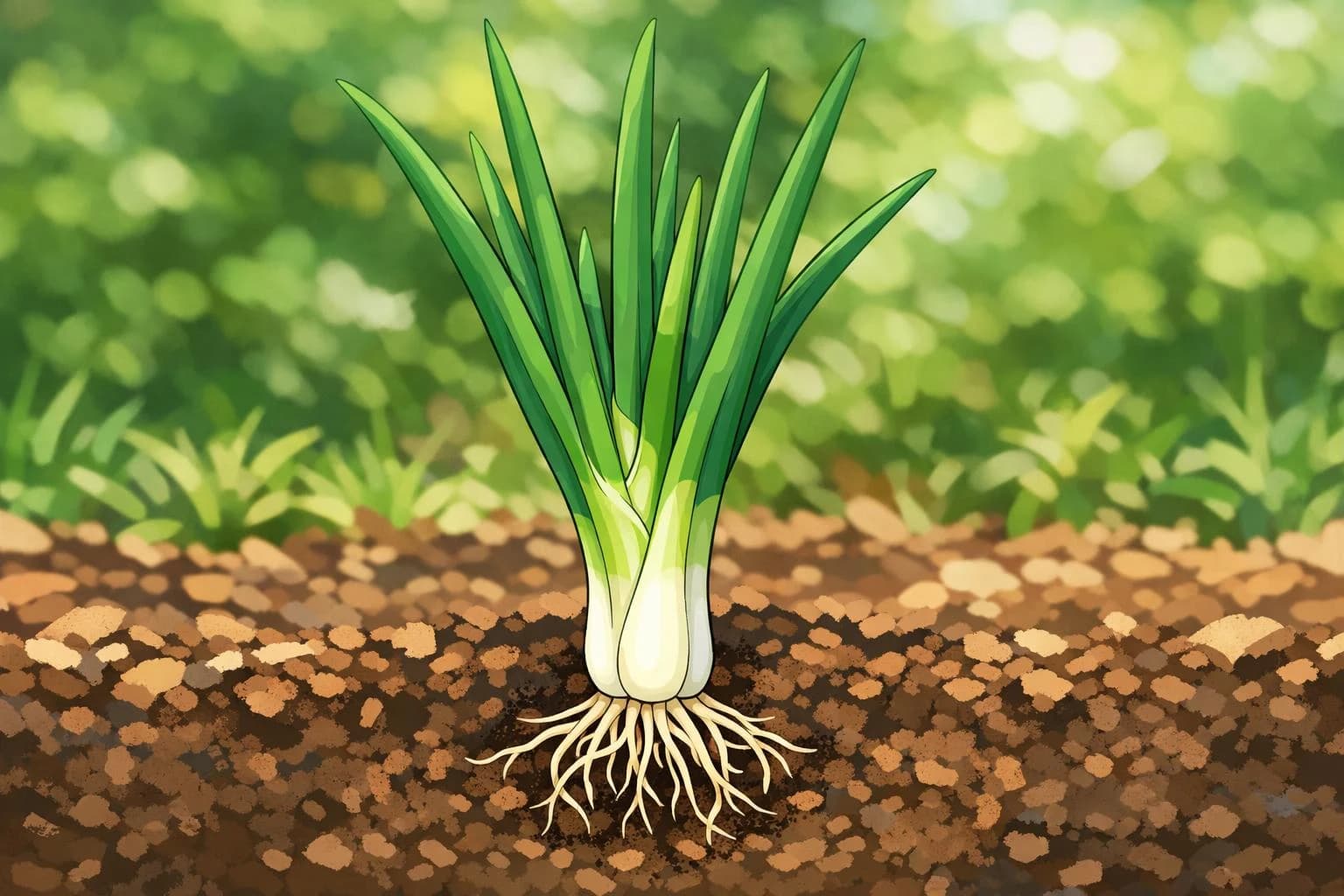 Scallion illustration