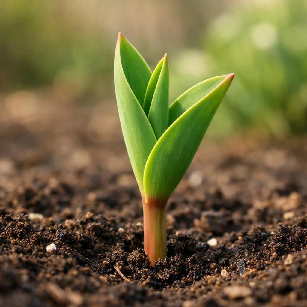 Tulip seedling
