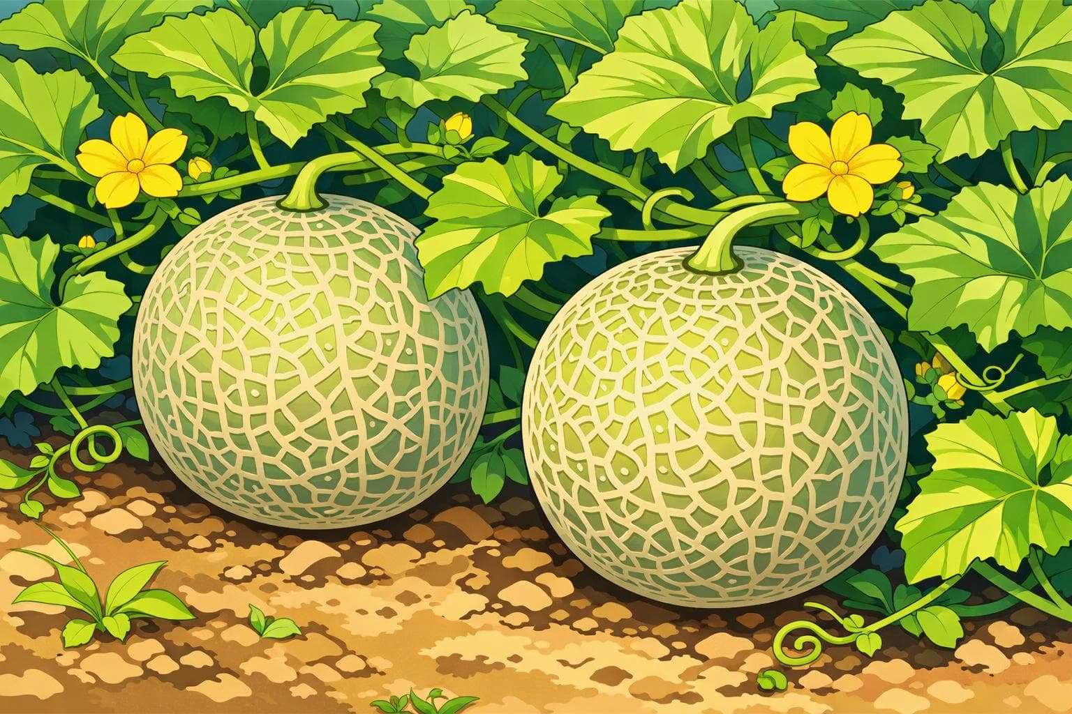 Cantaloupe illustration