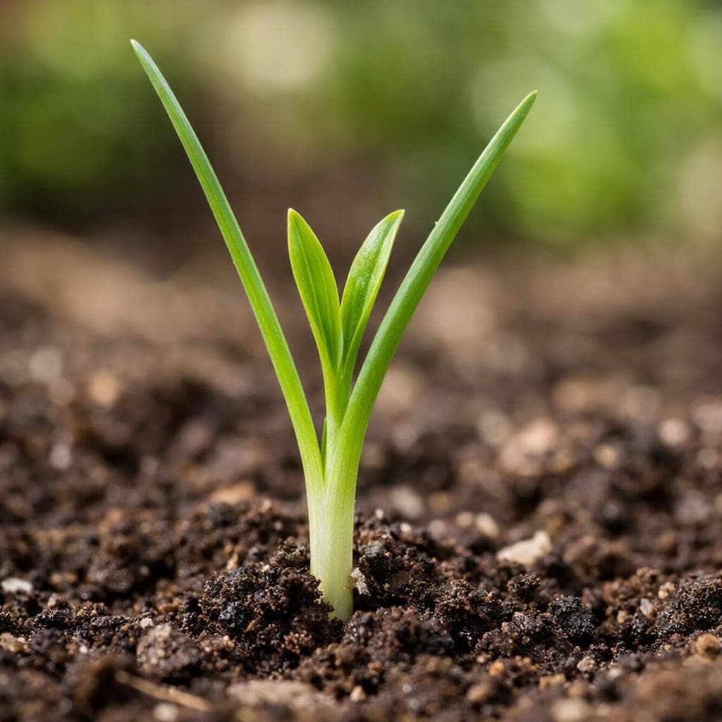 Chive seedling