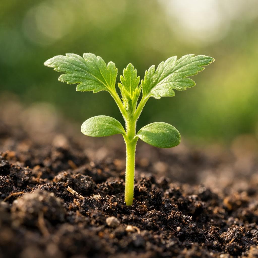 Chrysanthemum seedling