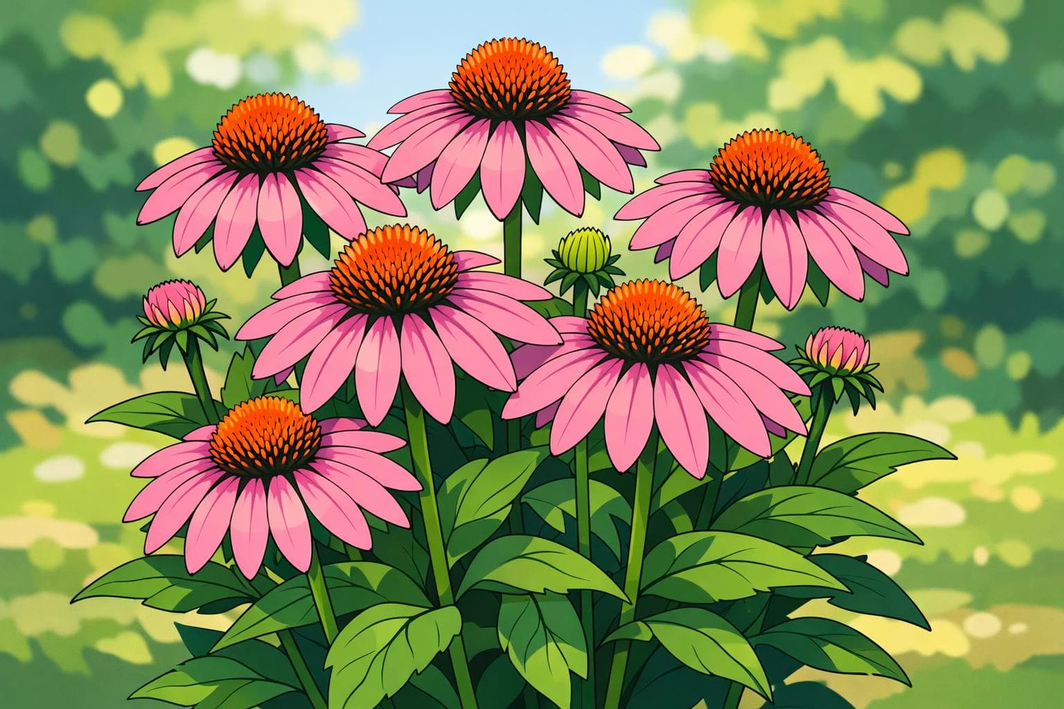 Echinacea illustration