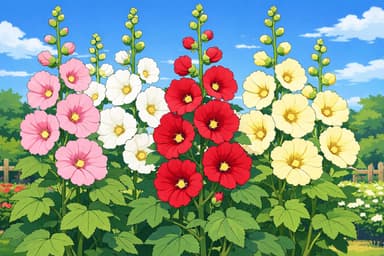 Hollyhocks