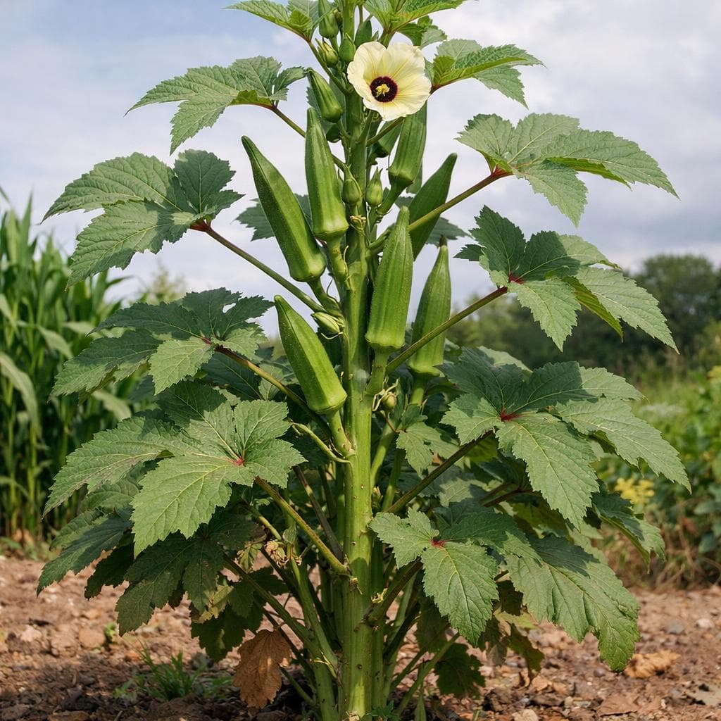 Okra mature